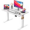 JUMMICO Scrivania regolabile in Altezza, Standing Desk, Scrivania da Ufficio Elettrica Regolabile con funzione di memoria, 100 x 60 cm Bianco