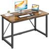 JUMMICO Scrivania 120 x 50 x 75 cm, tavolino piccolo per computer, scrivania per studio, scrivania per computer, piccolo per casa, ufficio, colore marrone