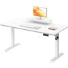 JUMMICO Scrivania regolabile in Altezza, Standing Desk, Scrivania da Ufficio Elettrica Regolabile con funzione di memoria, 160 x 70 cm Bianca