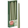 Bolsius Candele affusolate - Colore verde - Confezione da 4-24,5 cm - Durata di 7 ore - Non profumate - Include cera vegana naturale - Senza olio di palma