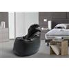 Talamo Italia - Pouf Annachiara, Pouf a sacco, Poltrona a sacco in ecopelle, 100% Made in Italy, 70x70h110 cm, Nero