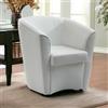 Dmora Talamo Italia - Poltrona Annaluna, Poltrona da salotto, 100% Made in Italy, Poltroncina relax in ecopelle, Cm 70x60h74, Bianco