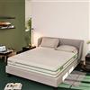 Baldiflex Emporio Materasso Francese Molle Insacchettate e Memory, Green Spring 800 Molle + 3 cm Memory, 7 Zone Differenziate, Misura 140x190 cm
