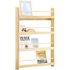 SoBuy Libreria Montessoriana per Bambini Libreria da Parete a 4 Ripiani Porta Libri Bambini Portagiochi Cameretta Naturale 80x12x118cm KMB08-N