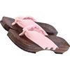 VERDANVERSE Sandali Eleganti Da Donna Zoccoli in Legno Stile Giapponese, Pantofole Estive Comode Suola Piatta, Design Creativo Chic Per Uso Quotidiano e Passeggio