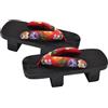 SAFIGLE Zoccoli Giapponesi Misura 38 in Legno Nero Donna Estivi Sandali Platform Comodi per Uso Leisure e Intrattenimento Adatti per Uso Quotidiano
