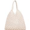 Cabilock Borsa da spiaggia a mano, realizzata a mano, borsa a tracolla per l'estate, per lavori all'uncinetto, realizzata a mano, capacità da viaggio decorativa, da spiaggia, portatile, alla moda