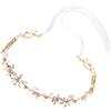 TEHAUX Cinture Donna Eleganti Decorazioni Cristalli in Lega di Zinco Color Oro Regolabili per Banchetto e Festa da Ballo, Accessori Sposa Matrimonio Raffinati