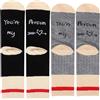 JOINPAYA 2 Paia di Calze Coppia in Cotone Morbido e Confortevole Lettere Ricamate Regalo Uomo per San Stile Divertente alla Moda