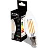 V-Tac VT-1986 Lampadina LED candela filamento 4W lampada E14 luce bianco naturale 4000K - 214413