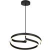 V-TAC VT-84045 Lampadario LED a Sospensione 25W 4000K 3250 lm Nero Opaco Ø400 mm Design Moderno - 24289