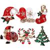 KOMBIUDA 6 Pezzi Spille Natalizie con e Spille Eleganti per Accessori per Cappotti Sciarpe e Cappelli per Natale e Feste Invernali