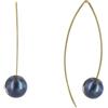 Schmuck Les Poulettes LES POULETTES BIJOUX - Orecchini Placcato Oro e Perla Coltivata 11 mm - Classics - Nero