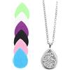RORPOIR Collana Stili multipli in Acciaio Inossidabile Aromaterapia Design Minimalista Elegante Ciondolo a Goccia Vuoto per Diffondere Oli Essenziali Stili multipli per Varie Occasioni