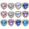 USHOBE 12 Pezzi Clip di Lacci Decorazioni di Fascino Strass Gemma per Scarpe Ginnastica e Casual - Accessorio Fai Te per Le Ragazze