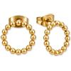 GD GOOD.designs Orecchini a Lobo Dorati da Donna - Orecchini Rotondi in Acciaio Chirurgico (12 mm) in Oro 18K - Impermeabili, Ipoallergenici & Con Confezione Regalo Inclusa
