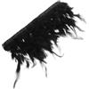 Beavorty Braccialetto Slap Piume Nero Leggero e Multifunzionale, Fascia Polso Decorativa in Stoffa e Piume per Feste e Accessori Femminili Unici