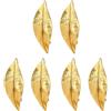 GALPADA Orecchini Donna Foglia Oro Pendenti in Lega Set 3 Paia Eleganti Per Festa Uso Quotidiano Regali Per Fidanzate E Amiche Accessori Moda Vintage 1.6X0.6X0.6 Inch