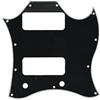 KAISH Battipenna standard SG Special Full Face per chitarra con foro per pickup P90, nero, 3 strati