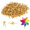 YPLANGENT Fermacampioni 400 pezzi oro testa tonda 8 mm in ferro | Fermagli a due alette per fissare o articolare biglietti album inviti decorazioni di carta e lavori creativi