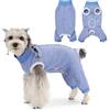 PawSailor Tuta Recupero Regolabile Cane Design Coulisse Zampe Posteriori Body Post Operatorio Maniche Zampe Cane Maschio Femmina Tutina Post Operatoria AntiLeccaggio Copertura Ferita Blu M