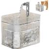 Generic Fontana d'acqua per gatti, fontana automatica per gatti, alimentata tramite USB, 1,5 l, fontana per gatti con acqua a secco, fontana trasparente aggiornata per animali domestici con filtri