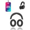 toergy Kit di protezione 2 in 1 per Sennheiser MOMENTUM 5: custodia in silicone + fascia con cerniera, set di protezione completa antiurto e antipolvere, colore nero