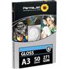 PermaJet 50824-271g - Carta fotografica lucida per stampa digitale, A3, 271 g