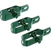 Alberts 611170 Tenditore fune metallica, con rivestimento in plastica verde, Misura 2, Lunghezza 100 mm, Set da 3