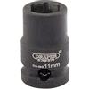 Draper 6870 - Bussola a percussione Hi-Torq, attacco quadro da 3/8, dimensioni 11 mm, blu