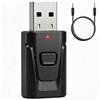 SEASJHBAY Adattatore USB Bluetooth 5.0 2 in 1 TX/RX con jack da 3,5 mm, stereo wireless per TV, PC, auto, trasmettitore e ricevitore Bluetooth, Plug & Play