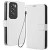 RonRun RonRon Cover oppo Reno 12 Pro 5G Libro, Flip Custodia Portafoglioin Pelle, Antiurto case per oppo Reno 12 Pro 5G, bianca