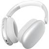 SLuB Cuffie wireless Bluetooth 6.1 over-ear pieghevoli, nuova versione 2025, cuffie ANC con cancellazione del rumore, ultra-bassa latenza e connessione automatica wireless.（Argento）