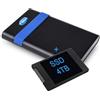 SIMPLETEK - Hard Disk SSD 4TB SATA III + Box Enclosure Esterno da 2,5 USB 3.2 Gen1, GS-15U3, cavo 20 cm, 6 Gbps