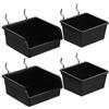 Toddmomy Set 4 Contenitori Porta Utensili in Plastica e Acciaio Ganci da Parete, Organizer Multiuso per Garage e Officina, Scatole Porta Viti e Accessori Pannelli Forati