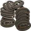 Generico Placca Copriforo in Lega di Zinco, 30 Pezzi, Finitura Bronzo Antico | Design Retrò Texture Liscia e Lucido Bronzo Facile da Installare per Mobili Antichi