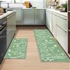 MIQEBX Tappeto Cucina - Antimacchia - Lavabile in Lavatrice - Tappetino cucina antiscivolo per soggiorno camera da letto corridoio Entrata bagno (BB2, 43x150cm+43x75cm)