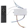 Igniport Ventilatore a Soffitto Telecomando Set Con Dimmer E Controllo Temperatura Colore Per Motore DC Lampade Led Funzione Timer Nero (B)