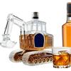 Amesor Bottiglia per Whisky,350ml Forma di Escavatore in per Liquori - Contenitore per Whiskey da Conservazione - Uomo Papà Compleanno Matrimonio Bourbon