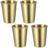 BRIGHTFUFU Set Resistenti Infrangibili Tazze in Acciaio Inossidabile 4 Pezzi 500ml Facili da Pulire per Occasioni Party e Campeggio All'aperto