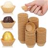 ELEOUTI Pirottini per Cupcake in Carta Kraft Naturale da 6 Cm, 1000 Pezzi, Resistenti e Facili da Sformare, per Varie Occasioni e Uso Professionale