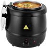 JDBDU Bollitore elettrico da 10 l, con inserto in acciaio inox, 400 W, con coperchio, temperatura regolabile da 35 a 80 °C, cavo da 90 cm, ideale per feste, gastronomia e catering