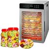 GHKWXUE 800W essiccatore alimentare,12 vassoi in acciaio inox,10.9ft² Spazio asciutto,0.5-24 Ora timer digitale e controllo della temperatura da 86℉-194℉,4 programmi preimpostati