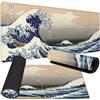 Tech Stor3 Tappetino mouse XL Japanese Art La Grande Onda di Kanagawa Gaming Mouse pad, 70 x 30 cm,con base antiscivolo in gomma,aderente e liscio,adatta ad ogni mouse, tastiera e laptop