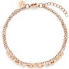 s.Oliver Bracelet - Elegante bracciale in acciaio inox lucido - oro rosa - catena rolò regolabile fino a 21 cm - impermeabile e delicato sulla pelle
