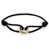 s.Oliver Bracelet - Elegante bracciale in acciaio inox lucido - nero - cinturino in tessuto regolabile fino a 24 cm - impermeabile e delicato sulla pelle
