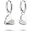 s.Oliver Orecchini - Eleganti orecchini a cerchio in argento sterling 925 lucido, impermeabili e delicati sulla pelle