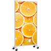 KÖNIGHAUS Riscaldatore a infrarossi Könighaus - 1200 watt - a basso consumo = riscalda in 2 minuti - con piedini e termostato - riscaldatore mobile - look piacevole con motivo: Arance
