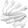 deleyCON Set USB C 60W [4 Pezzi, 0,5M + 1M + 2M + 3,0M] PD 3.0 USB-C a C Ricarica Rapida per iPhone 17 16 Pro Max Air Galaxy S26 S25 A56 A17 A26 iPad MacBook Xiaomi Switch PS5