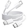 deleyCON 2x 0,5m Cavo USB C PD (60W Ricarica Rapida) Corto 50cm USB-C a C Ricarica Dati per iPhone 17 16 15 Pro Max Air Galaxy S26 S25 S24 S23 iPad Pro MacBook Air Tablet Switch PS5